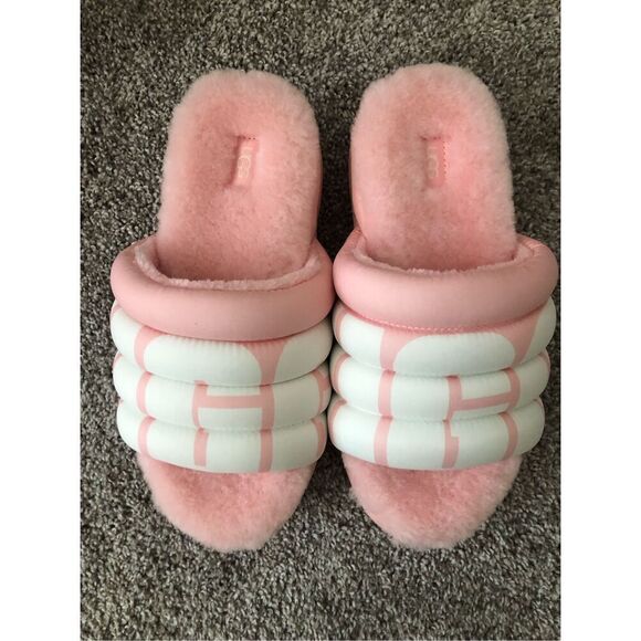 UGG Maxi Logo Platform Sandals Women’s Size 8 Pink - Picture 3 of 6